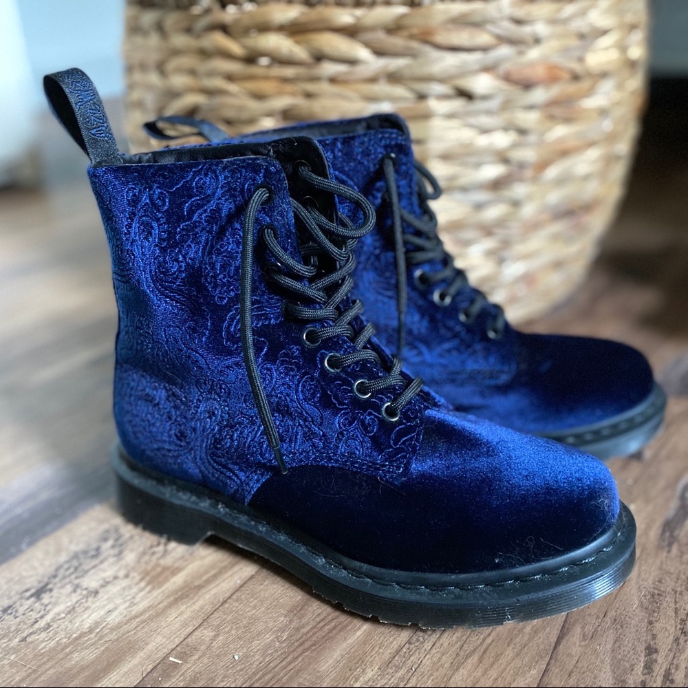 Blue Velvet Doc Martens